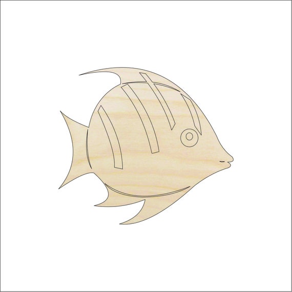 Fish - Laser Cut Out Unfinished Wood Craft Shape FSH5 Fish - Laser Cut Out Unfinished Wood Craft Shape FSH5