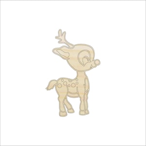 Deer - Laser Cut Out Unfinished Wood Craft Shape DER53 Deer - Laser Cut Out Unfinished Wood Craft Shape DER53