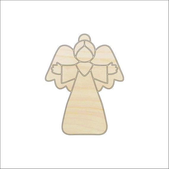 Angel - Laser Cut Out Unfinished Wood Craft Shape REL23 Angel - Laser Cut Out Unfinished Wood Craft Shape REL23