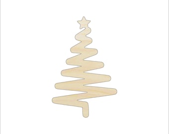 Tree  - Wood Craft Shape Laser Cut Out & Unfinished DIY Craft Supply  XMS176
