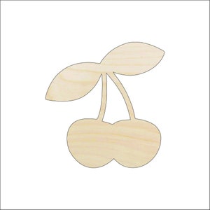 Food Cherries - Laser Cut Out Unfinished Wood Craft Shape FOD123 Food Cherries - Laser Cut Out Unfinished Wood Craft Shape FOD123