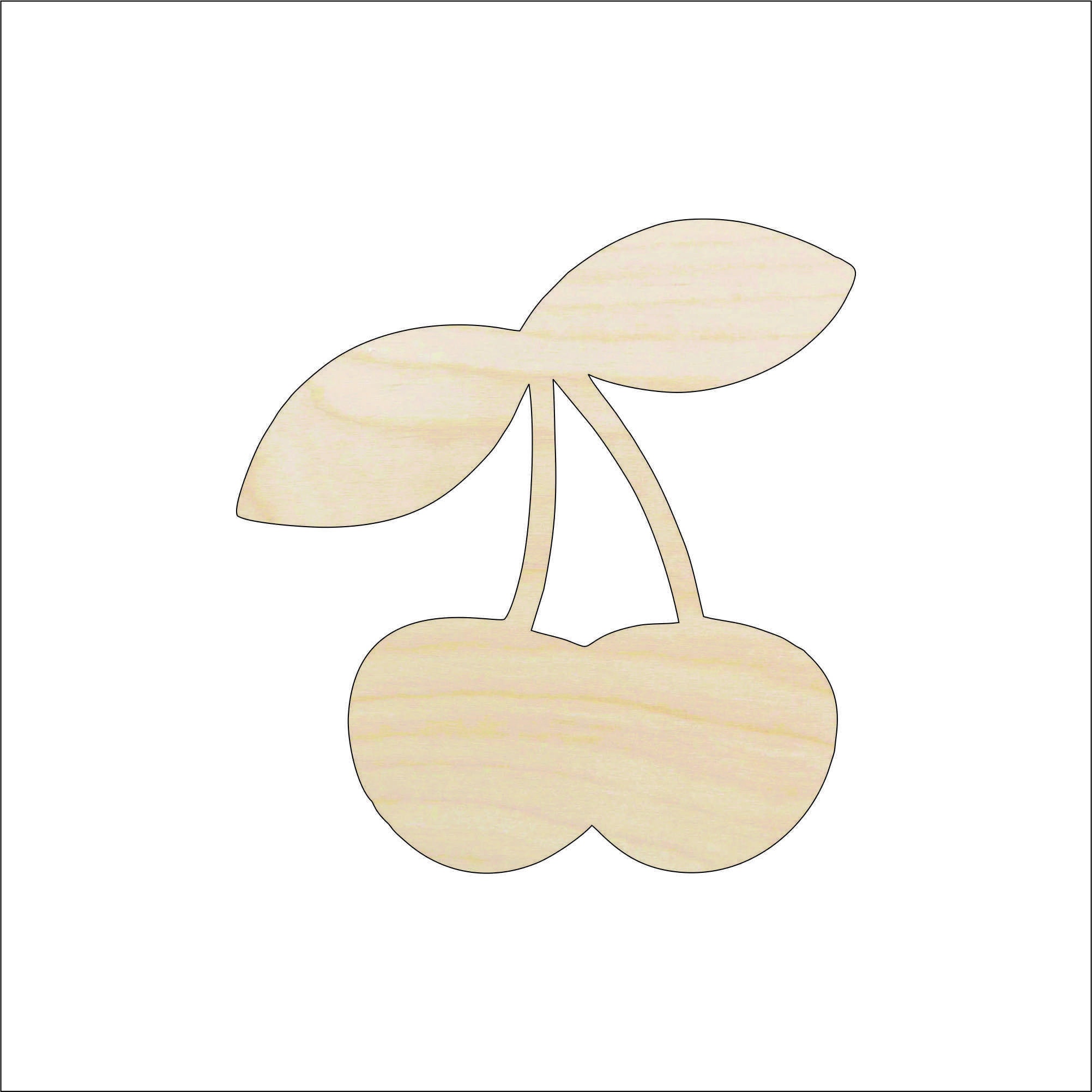 Food Cherries - Laser Cut Out Unfinished Wood Craft Shape FOD123 Food Cherries - Laser Cut Out Unfinished Wood Craft Shape FOD123