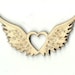 Winged Heart - Laser Cut Out Unfinished Wood Shape Craft Supply WNG4
