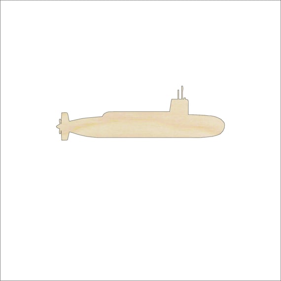Boat Submarine - Laser Cut Out Unfinished Wood Craft Shape BOT29 Boat Submarine - Laser Cut Out Unfinished Wood Craft Shape BOT29