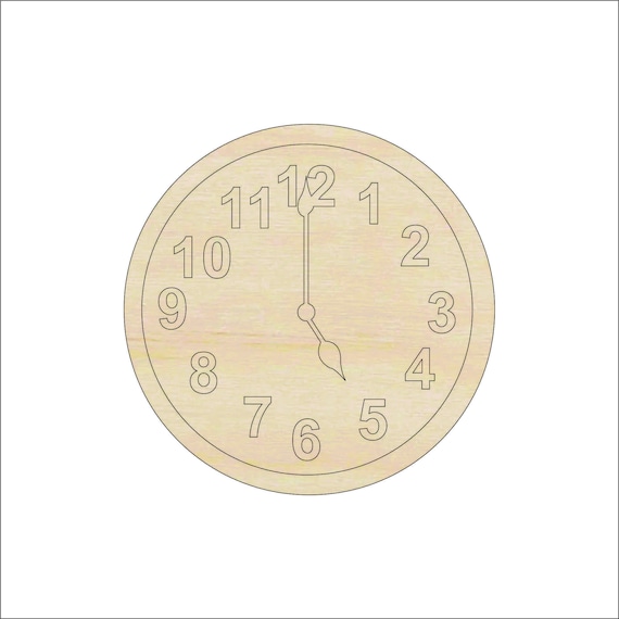 Clock - Laser Cut Out Unfinished Wood Craft Shape DCR63 Clock - Laser Cut Out Unfinished Wood Craft Shape DCR63
