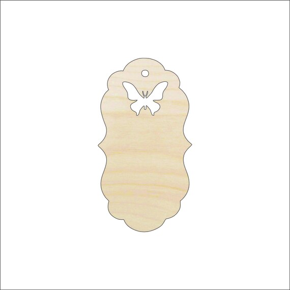 Gift Tag - Laser Cut Out Unfinished Wood Craft Shape TAG32 Gift Tag - Laser Cut Out Unfinished Wood Craft Shape TAG32