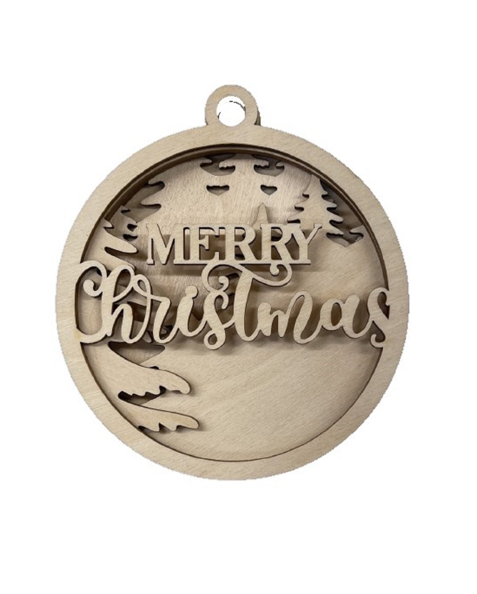 3D Ornament Merry Christmas 5 Pieces Laser Cut Out Unfinished ORN188 3D Ornament Merry Christmas 5 Pieces Laser Cut Out Unfinished ORN188