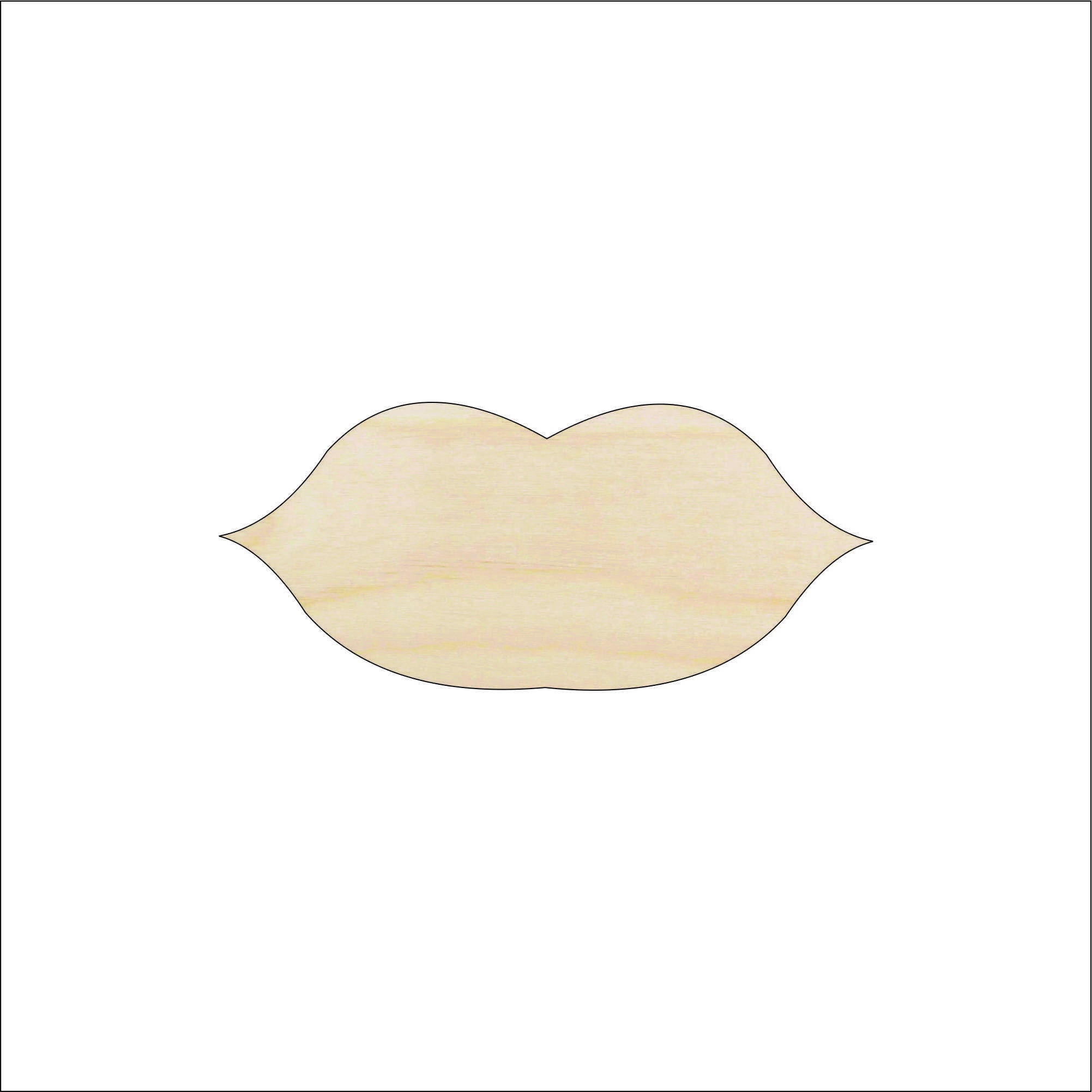 Lips - Laser Cut Out Unfinished Wood Craft Shape PPL47 Lips - Laser Cut Out Unfinished Wood Craft Shape PPL47