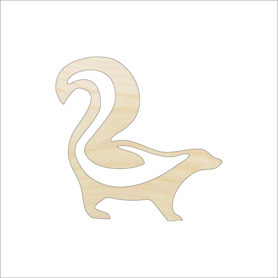 Skunk - Laser Cut Out Unfinished Wood Craft Shape RDT25 Skunk - Laser Cut Out Unfinished Wood Craft Shape RDT25