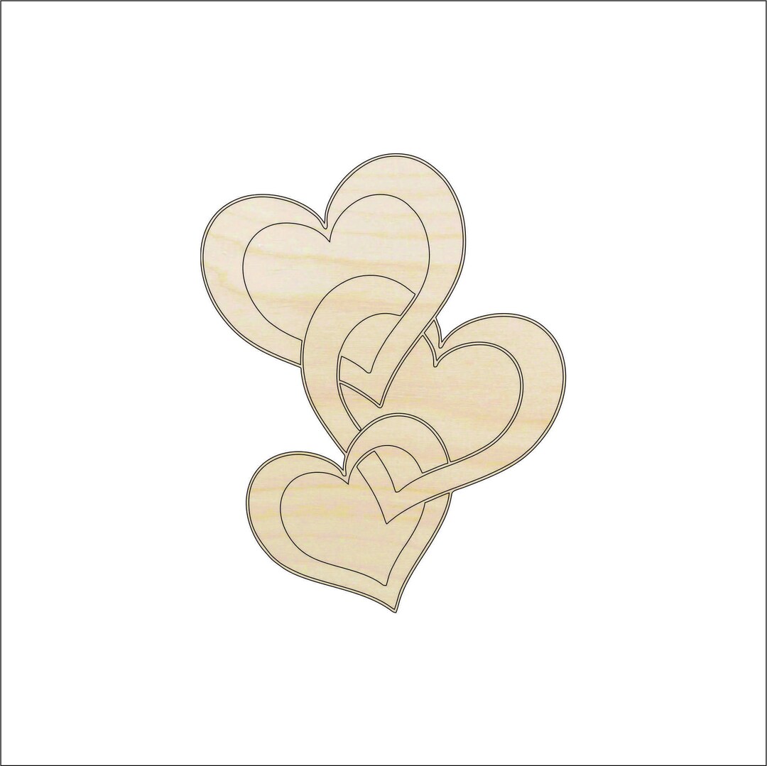 Hearts Laser Cut Out Unfinished Wood Shape Craft Supply - Etsy