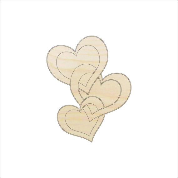 Heart - Laser Cut Out Unfinished Wood Craft Shape HRT9 Heart - Laser Cut Out Unfinished Wood Craft Shape HRT9