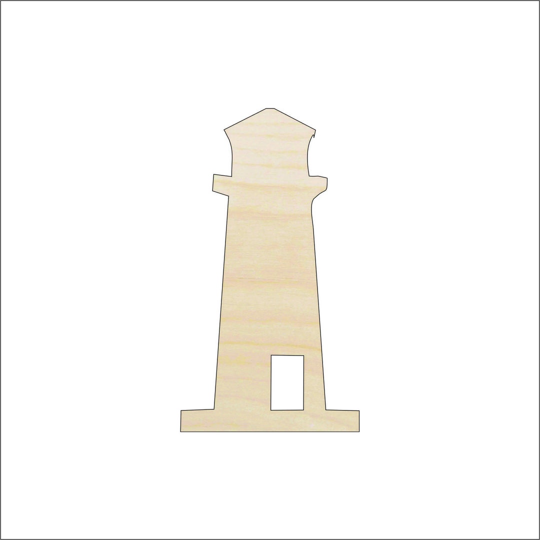 Lighthouse - Wood Craft Shape Laser Cut Out & Unfinished DIY Craft ...