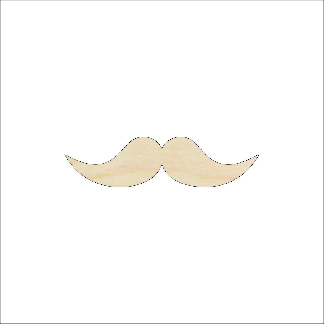 Mustache - Laser Cut Out Unfinished Wood Craft Shape PPL52 Mustache - Laser Cut Out Unfinished Wood Craft Shape PPL52