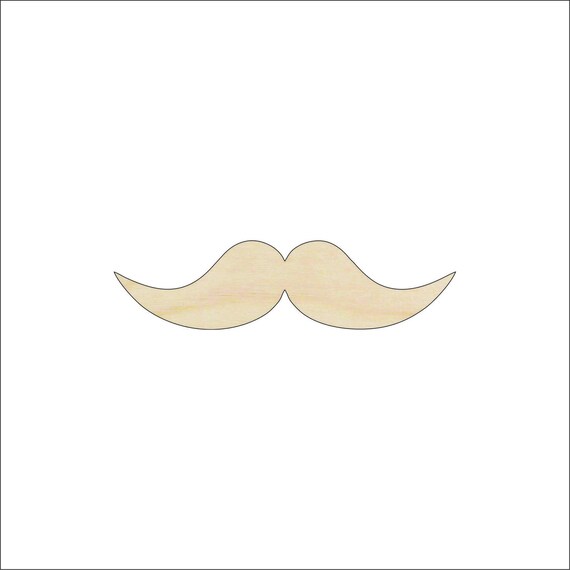 Mustache - Laser Cut Out Unfinished Wood Craft Shape PPL52 Mustache - Laser Cut Out Unfinished Wood Craft Shape PPL52