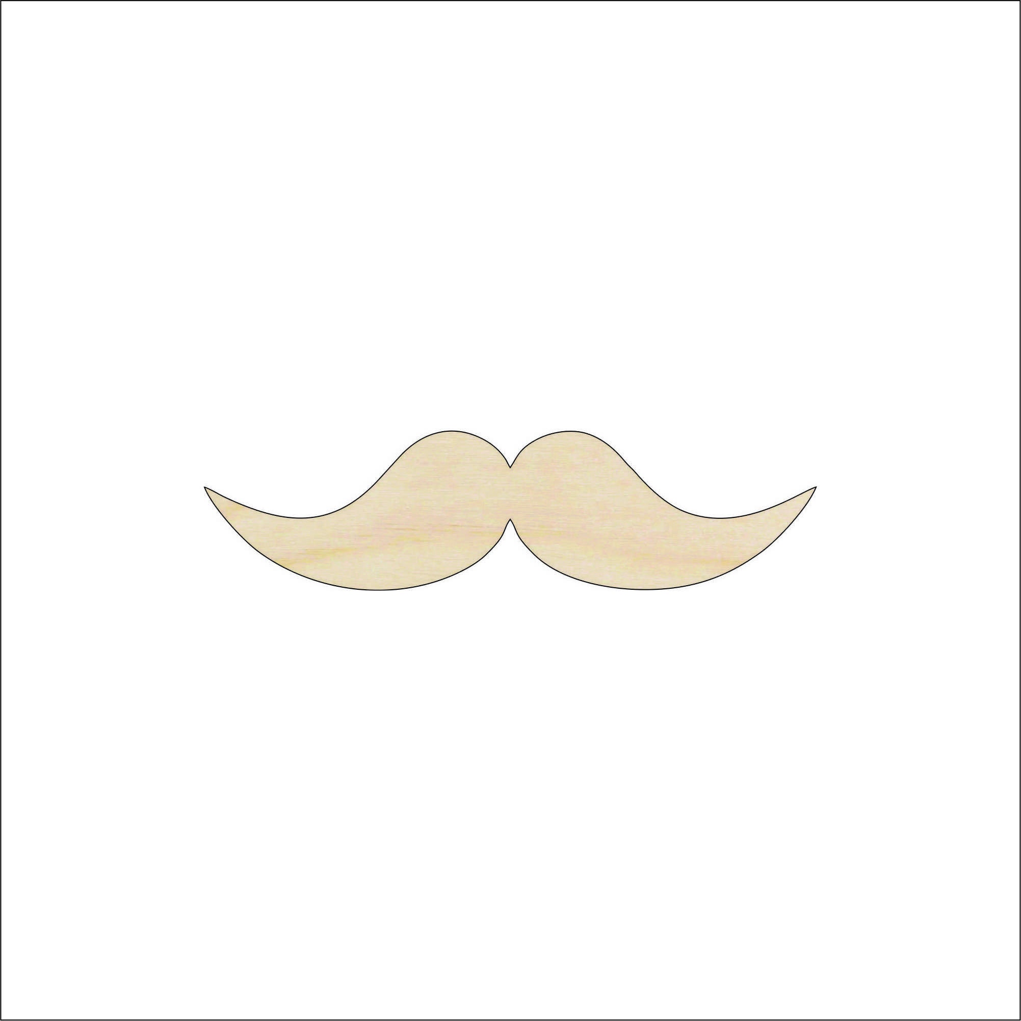 Mustache - Laser Cut Out Unfinished Wood Craft Shape PPL52 Mustache - Laser Cut Out Unfinished Wood Craft Shape PPL52