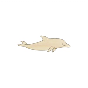 Dolphin - Laser Cut Out Unfinished Wood Craft Shape SEA8 Dolphin - Laser Cut Out Unfinished Wood Craft Shape SEA8