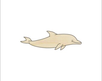 Dolphin - Laser Cut Out Unfinished Wood Craft Shape SEA11 Dolphin - Laser Cut Out Unfinished Wood Craft Shape SEA11