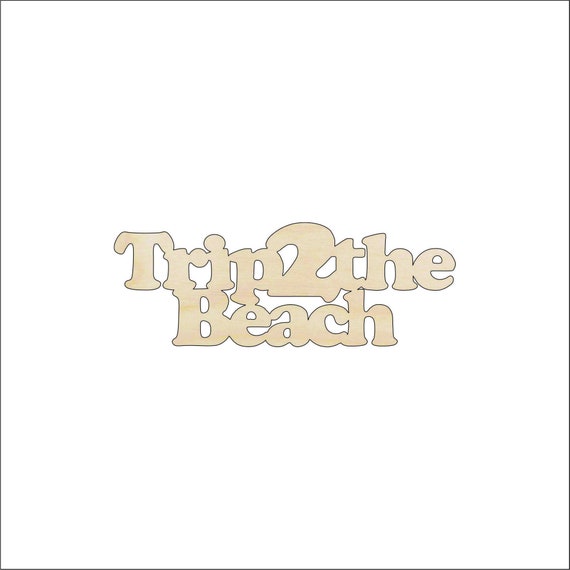 Word Beach - Laser Cut Out Unfinished Wood Craft Shape BCH7 Word Beach - Laser Cut Out Unfinished Wood Craft Shape BCH7