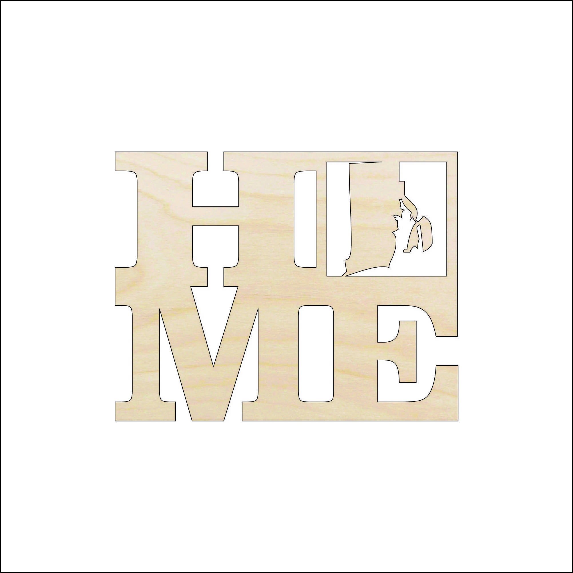 State Rhode Island Home - Laser Cut Out Unfinished Wood Craft Shape STAT29 State Rhode Island Home - Laser Cut Out Unfinished Wood Craft Shape STAT29
