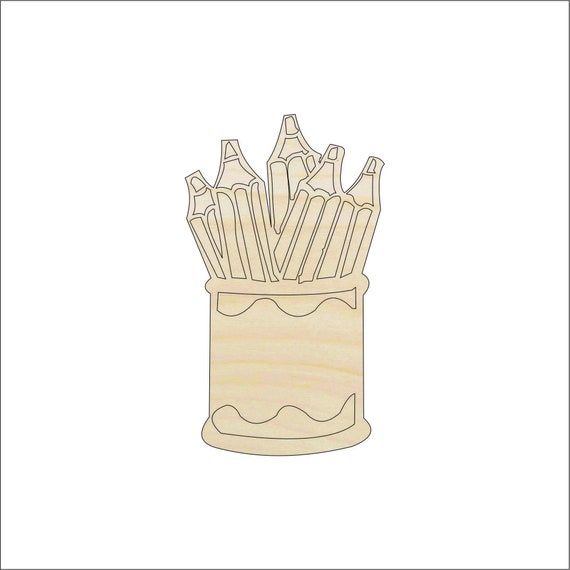 Art Crayons - Laser Cut Out Unfinished Wood Craft Shape ART10 Art Crayons - Laser Cut Out Unfinished Wood Craft Shape ART10