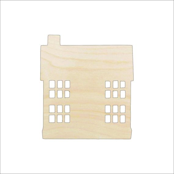 House - Laser Cut Out Unfinished Wood Craft Shape BLD66 House - Laser Cut Out Unfinished Wood Craft Shape BLD66