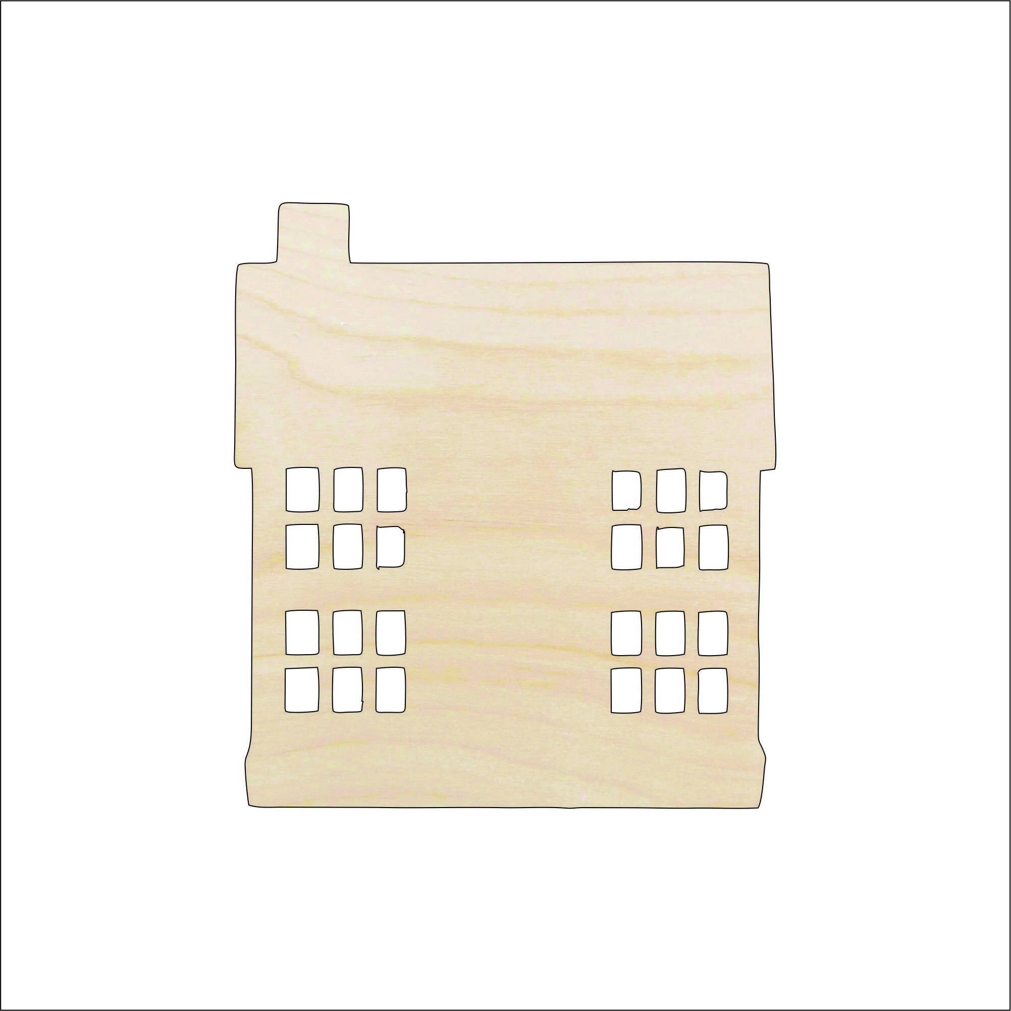 House - Laser Cut Out Unfinished Wood Craft Shape BLD66 House - Laser Cut Out Unfinished Wood Craft Shape BLD66