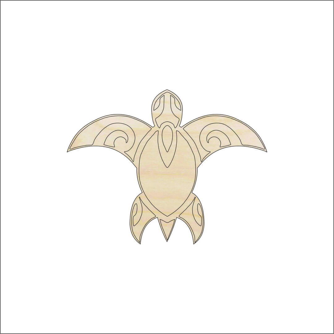 Sea Turtle - Laser Cut Out Unfinished Wood Craft Shape SEA83 Sea Turtle - Laser Cut Out Unfinished Wood Craft Shape SEA83