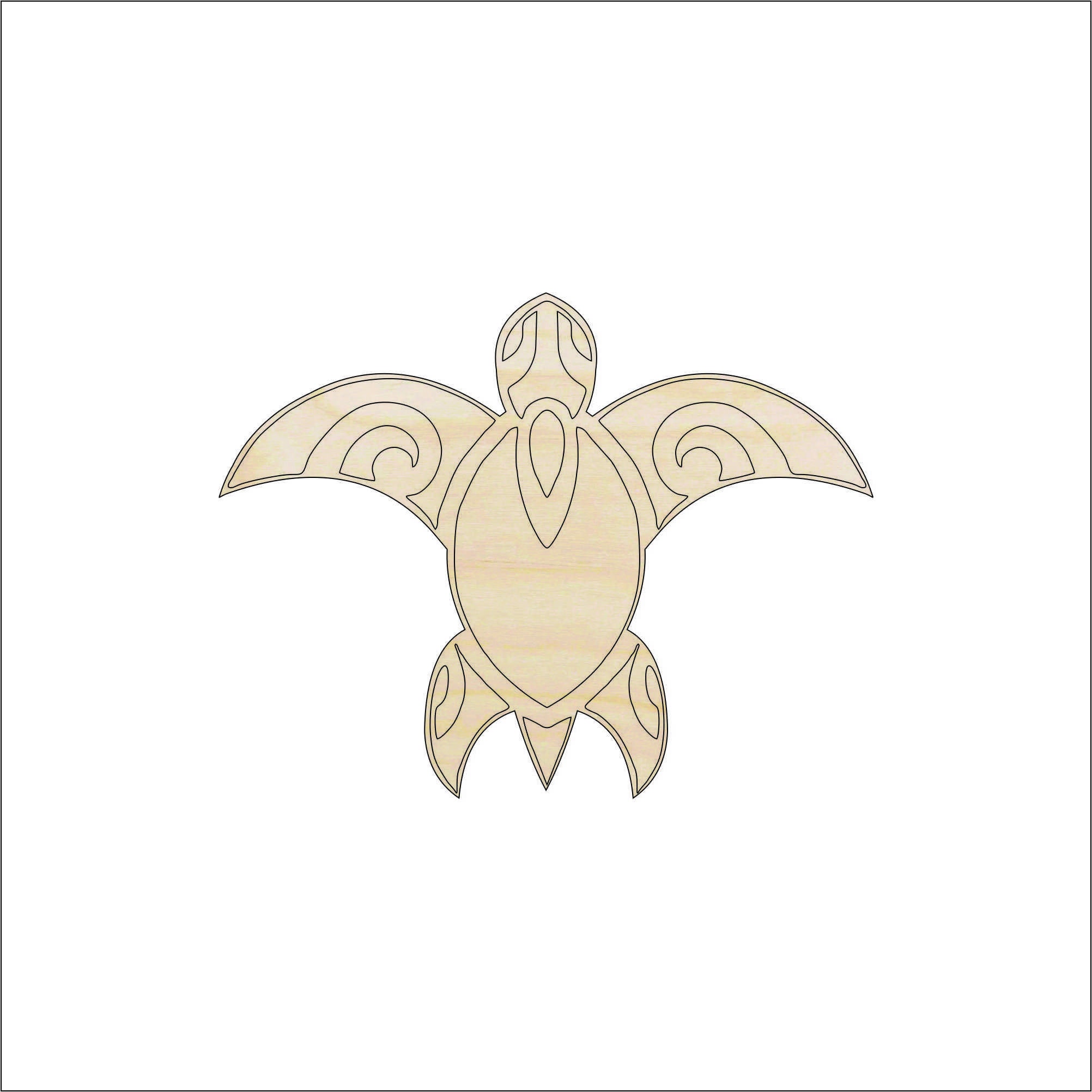 Sea Turtle - Laser Cut Out Unfinished Wood Craft Shape SEA83 Sea Turtle - Laser Cut Out Unfinished Wood Craft Shape SEA83