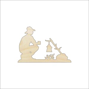 Scene Cowboy - Laser Cut Out Unfinished Wood Craft Shape PPL154 Scene Cowboy - Laser Cut Out Unfinished Wood Craft Shape PPL154