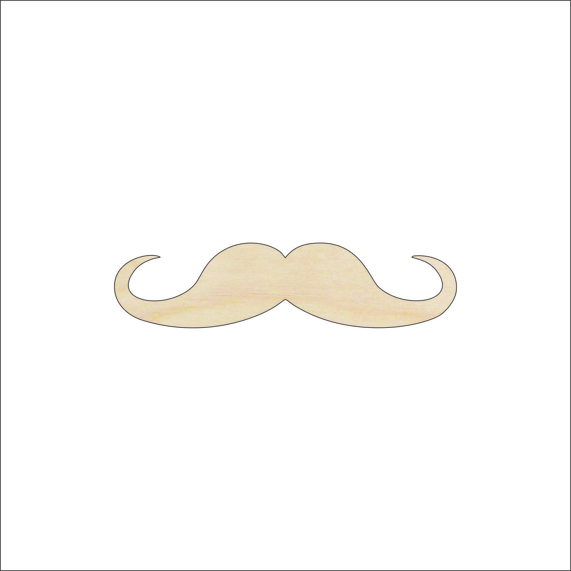 Mustache - Laser Cut Out Unfinished Wood Craft Shape PPL113 Mustache - Laser Cut Out Unfinished Wood Craft Shape PPL113