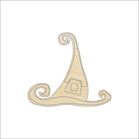 Hat Witch - Laser Cut Out Unfinished Wood Craft Shape FAL127 Hat Witch - Laser Cut Out Unfinished Wood Craft Shape FAL127