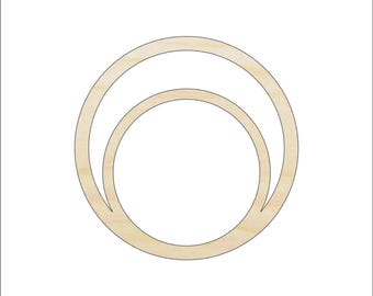 Circle Double Hoop - Laser Cut Out Unfinished Wood Craft Shape BSC57 Circle Double Hoop - Laser Cut Out Unfinished Wood Craft Shape BSC57