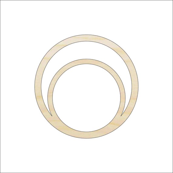 Circle Double Hoop - Laser Cut Out Unfinished Wood Craft Shape BSC57 Circle Double Hoop - Laser Cut Out Unfinished Wood Craft Shape BSC57