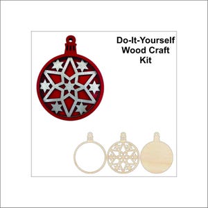 Star Wood Craft Kit Ornament Door Sign Multi Piece Laser Cut Out & Unfinished DIY Craft Supply DS7