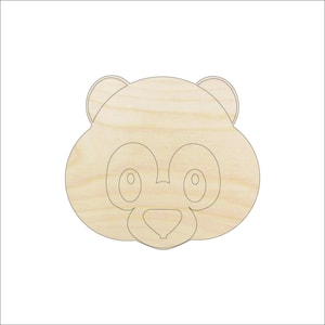 Bear Panda - Laser Cut Out Unfinished Wood Craft Shape BER8 Bear Panda - Laser Cut Out Unfinished Wood Craft Shape BER8