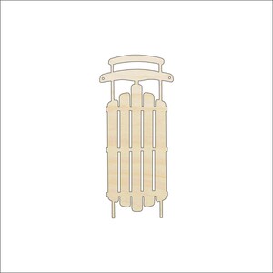 Sled - Laser Cut Out Unfinished Wood Craft Shape XMS193 Sled - Laser Cut Out Unfinished Wood Craft Shape XMS193