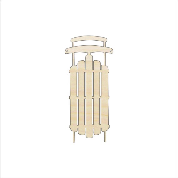 Sled - Laser Cut Out Unfinished Wood Craft Shape XMS193 Sled - Laser Cut Out Unfinished Wood Craft Shape XMS193