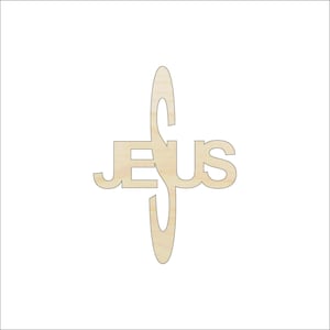 Cross - Laser Cut Out Unfinished Wood Craft Shape REL31 Cross - Laser Cut Out Unfinished Wood Craft Shape REL31