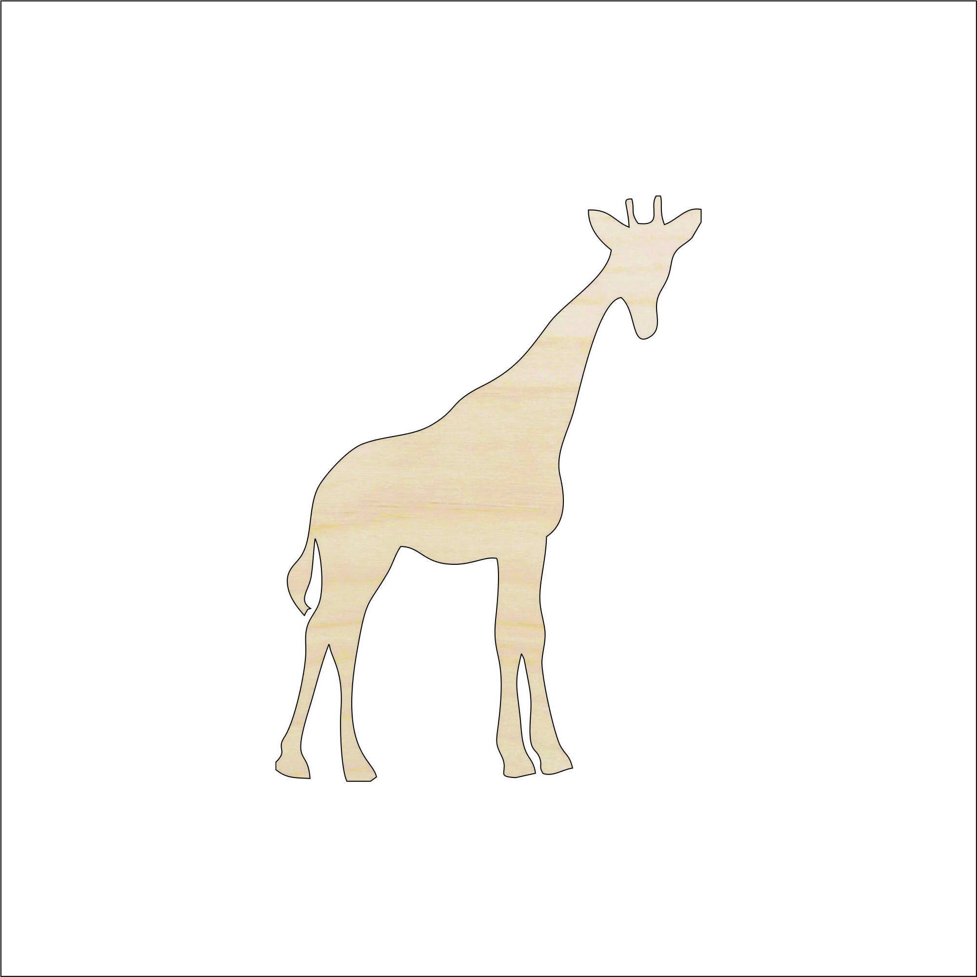 Giraffe - Laser Cut Out Unfinished Wood Craft Shape ANML4 Giraffe - Laser Cut Out Unfinished Wood Craft Shape ANML4