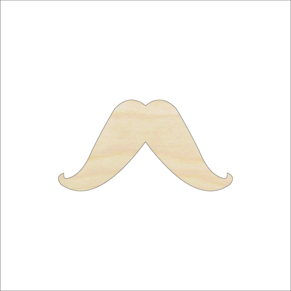 Mustache - Laser Cut Out Unfinished Wood Craft Shape PPL51 Mustache - Laser Cut Out Unfinished Wood Craft Shape PPL51