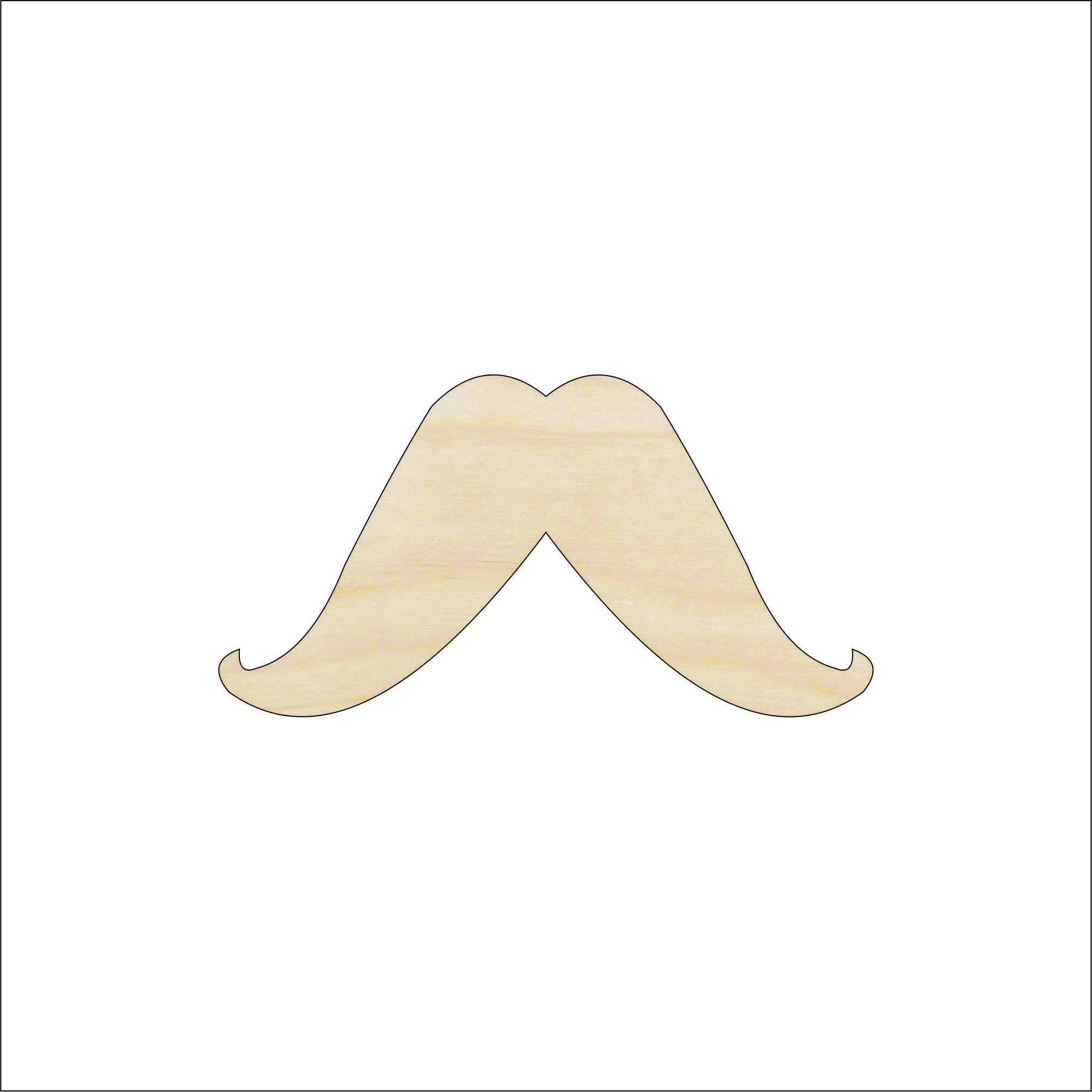 Mustache - Laser Cut Out Unfinished Wood Craft Shape PPL51 Mustache - Laser Cut Out Unfinished Wood Craft Shape PPL51