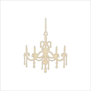 Chandelier - Wood Craft Shape Laser Cut Out & Unfinished DIY Craft Supply  DCR22