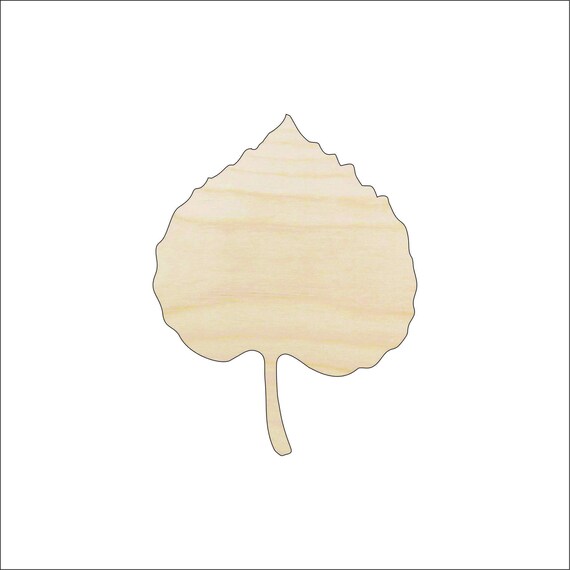 Leaf - Laser Cut Out Unfinished Wood Craft Shape LEF6 Leaf - Laser Cut Out Unfinished Wood Craft Shape LEF6