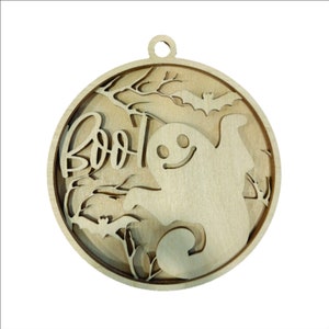 3D Ornament Ghost 3 Pieces Laser Cut Out Unfinished ORN320 3D Ornament Ghost 3 Pieces Laser Cut Out Unfinished ORN320