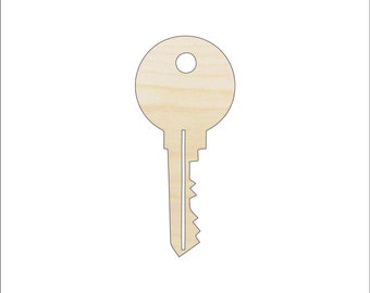 Key - Laser Cut Out Unfinished Wood Craft Shape KEY14 Key - Laser Cut Out Unfinished Wood Craft Shape KEY14