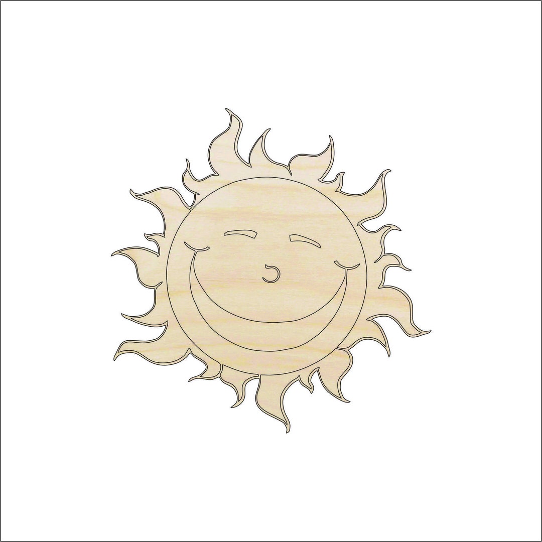 Sun - Laser Cut Out Unfinished Wood Craft Shape SKY7 Sun - Laser Cut Out Unfinished Wood Craft Shape SKY7