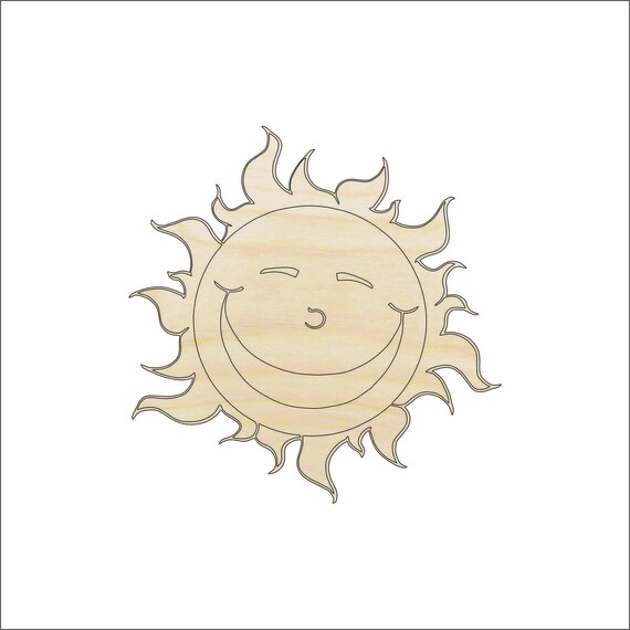 Sun - Laser Cut Out Unfinished Wood Craft Shape SKY39 Sun - Laser Cut Out Unfinished Wood Craft Shape SKY39