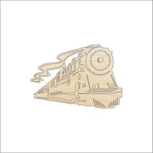 Train - Laser Cut Out Unfinished Wood Craft Shape TRN19 Train - Laser Cut Out Unfinished Wood Craft Shape TRN19