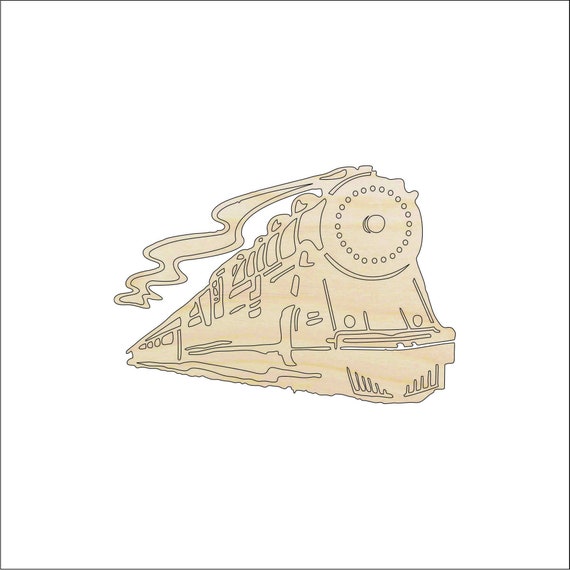 Train - Laser Cut Out Unfinished Wood Craft Shape TRN19 Train - Laser Cut Out Unfinished Wood Craft Shape TRN19