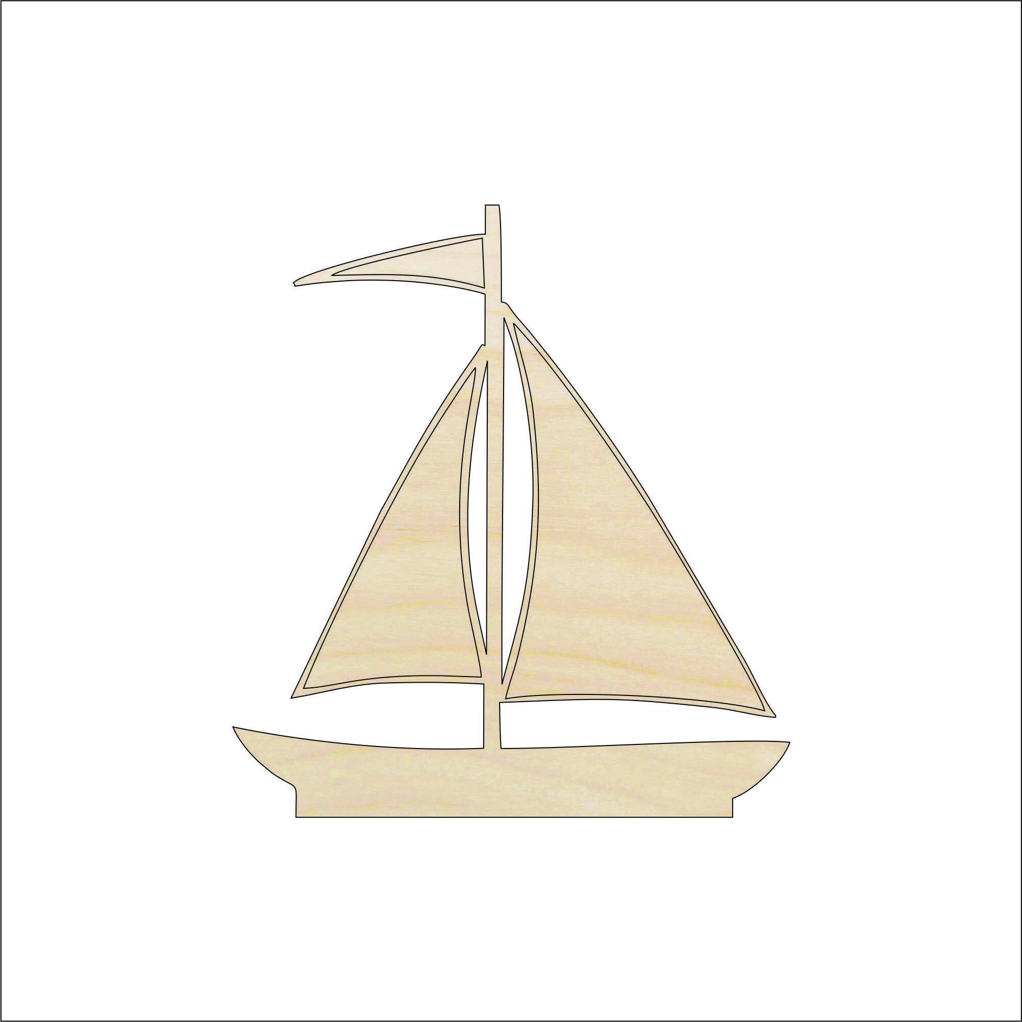 Boat - Laser Cut Out Unfinished Wood Craft Shape BOT11 Boat - Laser Cut Out Unfinished Wood Craft Shape BOT11